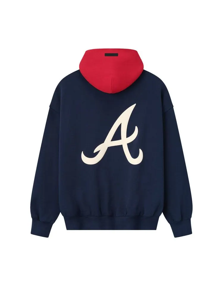 Худи Fear of God Essentials Braves Hoodie — изображение 2 из 2, темно-синий/красный