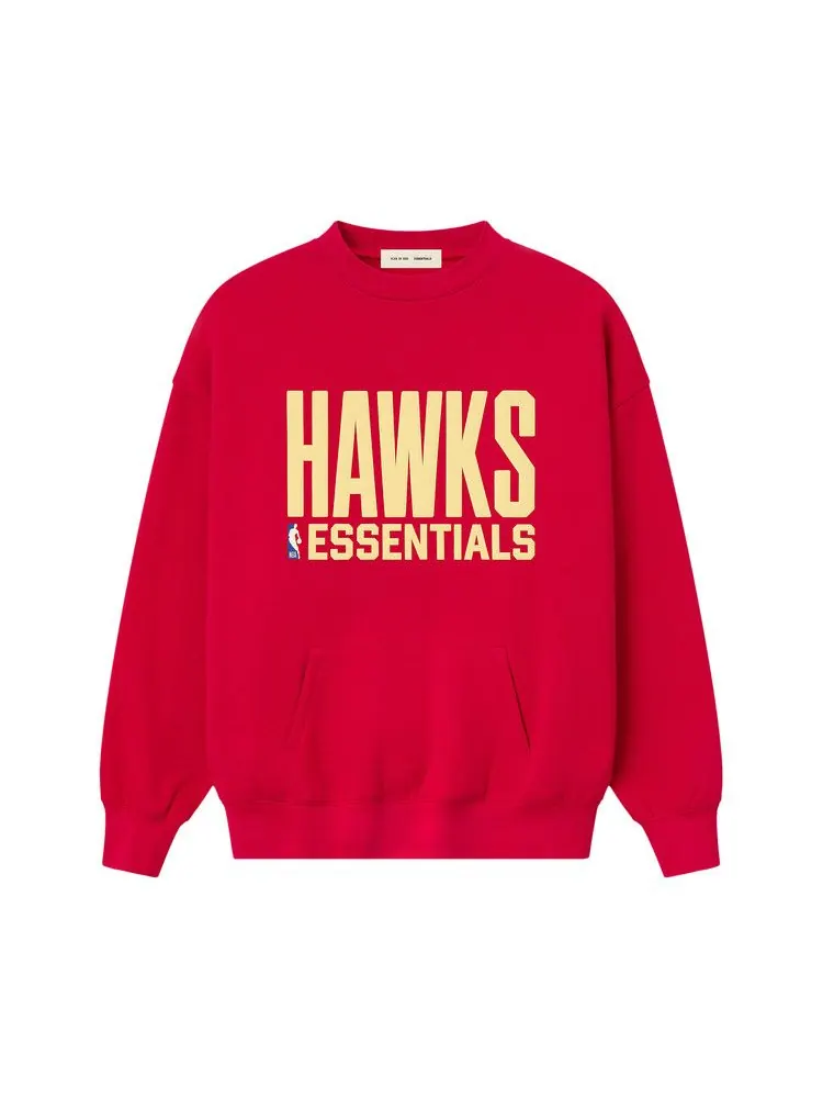 Свитер Fear of God Essentials Hawks Crewneck — изображение 1 из 3, красный