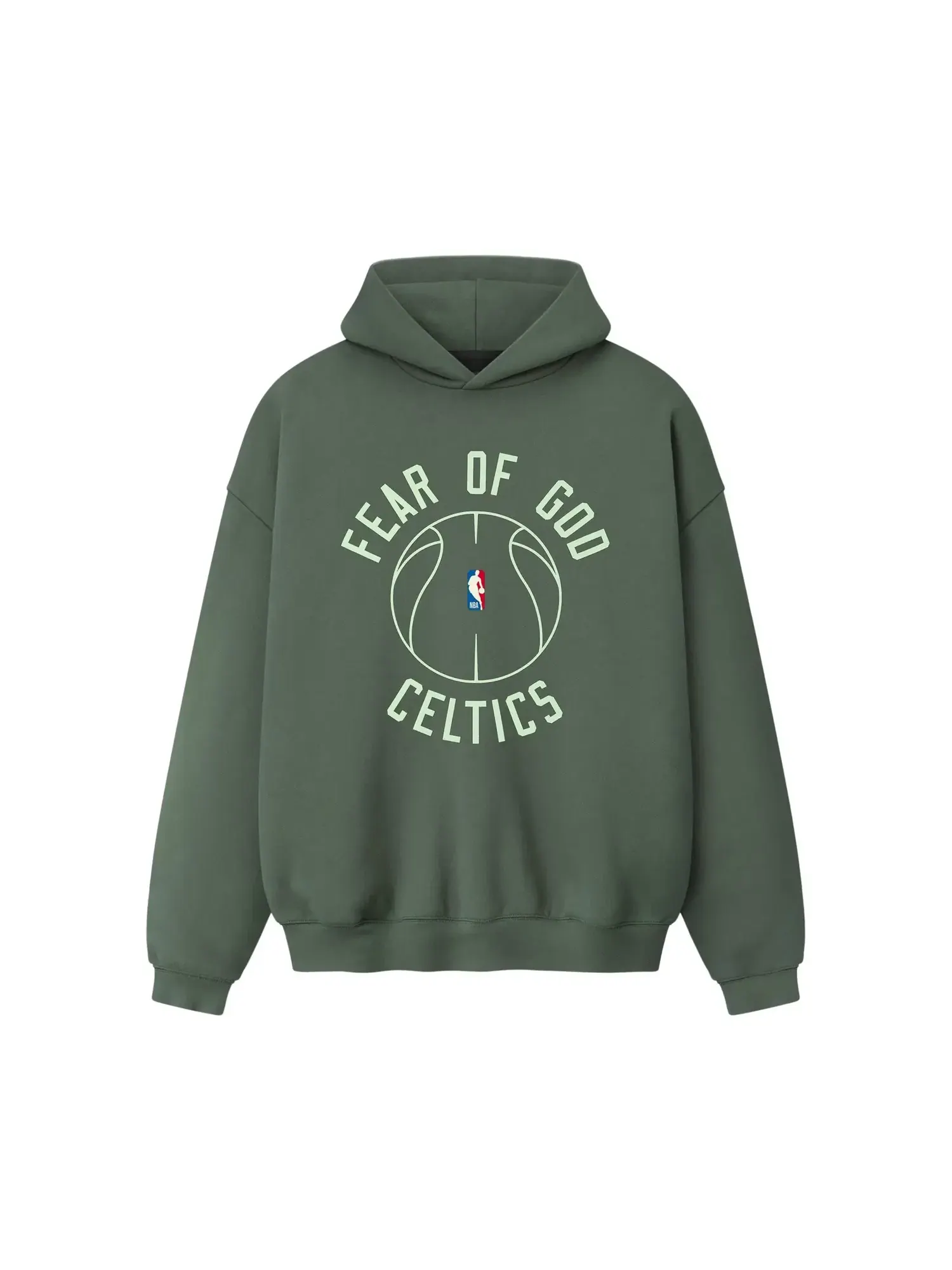 Худи Fear of God Essentials Celtics X Barkley Hendricks 90s — изображение 1 из 2, зеленый