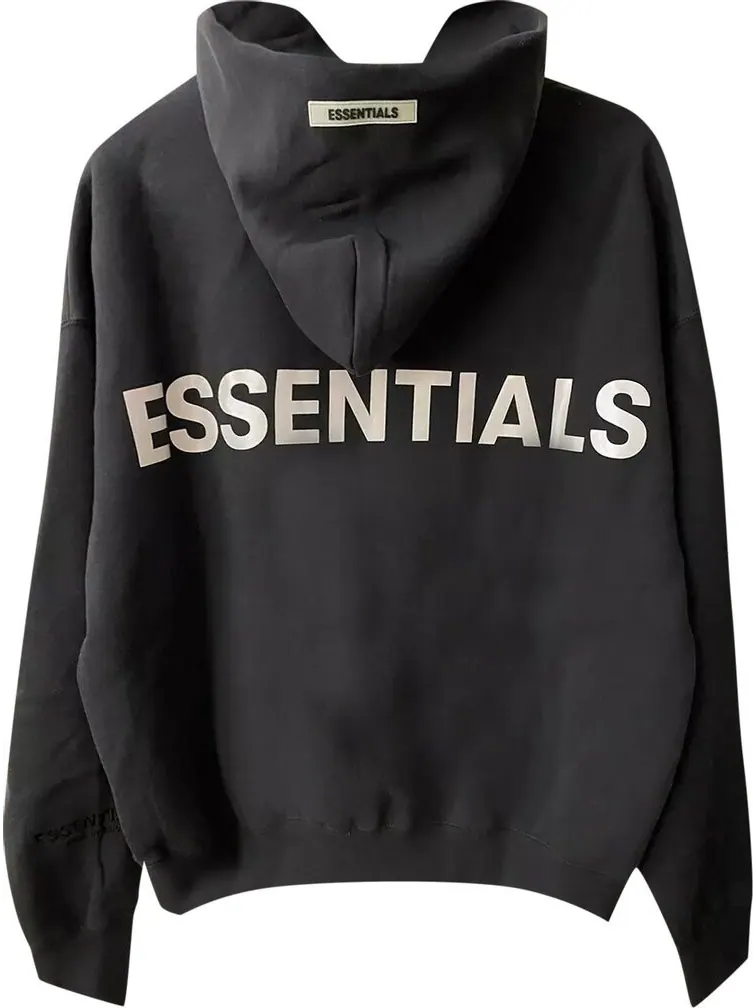 Худи Fear of God Essentials Pullover Hoodie 'Black' — изображение 2 из 2, черный