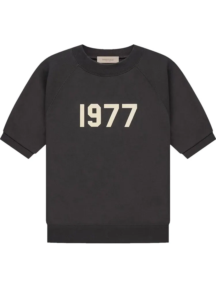 Футболка Fear of God Essentials Short-Sleeve Raglan Crewneck 'Iron' — изображение 1 из 1, черный