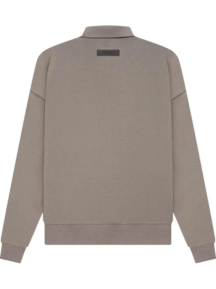 Лонгслив Fear of God Essentials Long-Sleeve Polo 'Desert Taupe' — изображение 2 из 2, серый