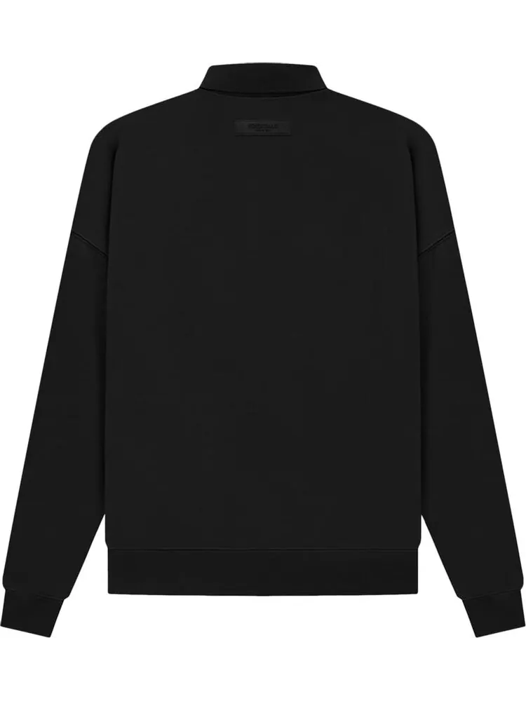Лонгслив Fear of God Essentials Long-Sleeve Polo 'Stretch Limo' — изображение 2 из 2, черный
