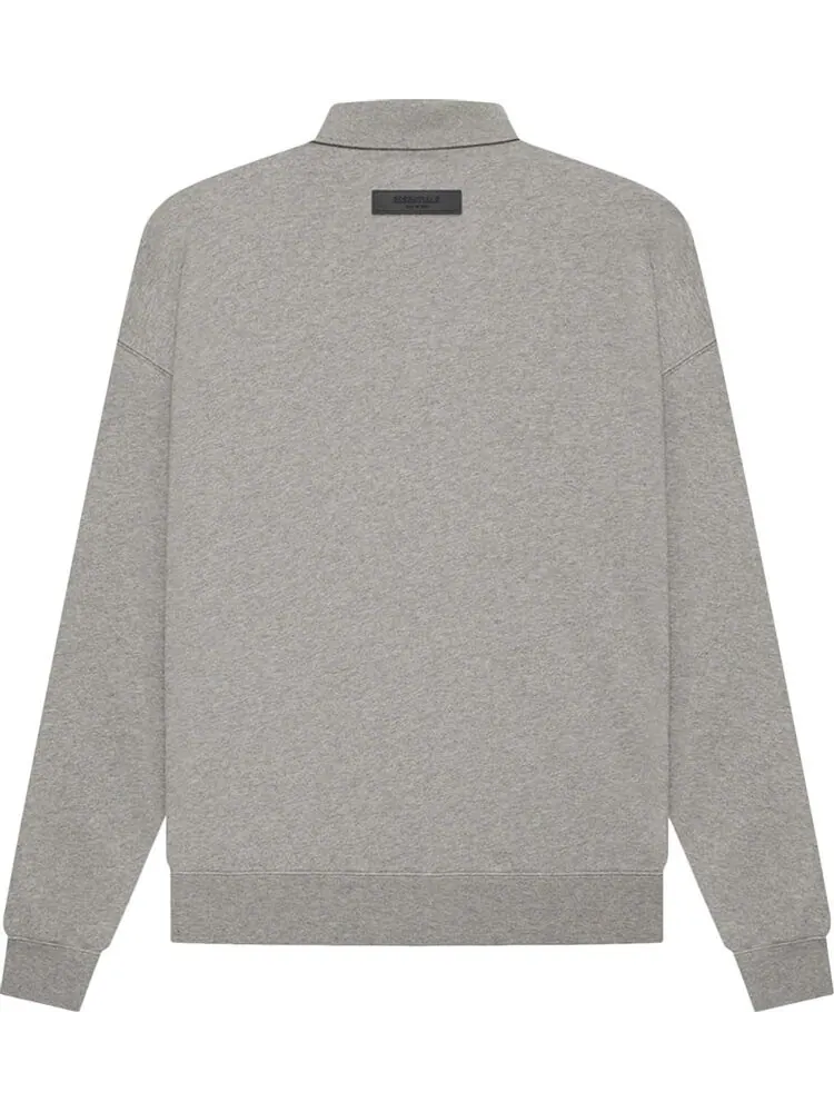Лонгслив Fear of God Essentials Long-Sleeve Polo 'Dark Oatmeal' — изображение 2 из 2, серый