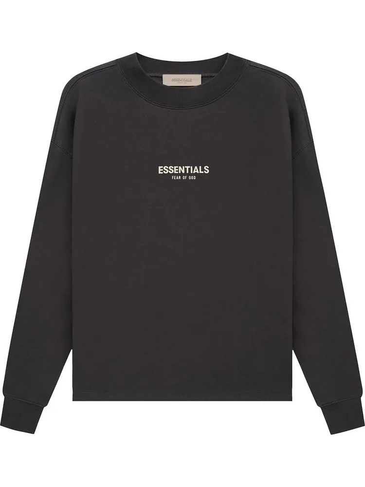 Толстовка Fear of God Essentials Relaxed Crewneck 'Iron' — изображение 1 из 2, черный