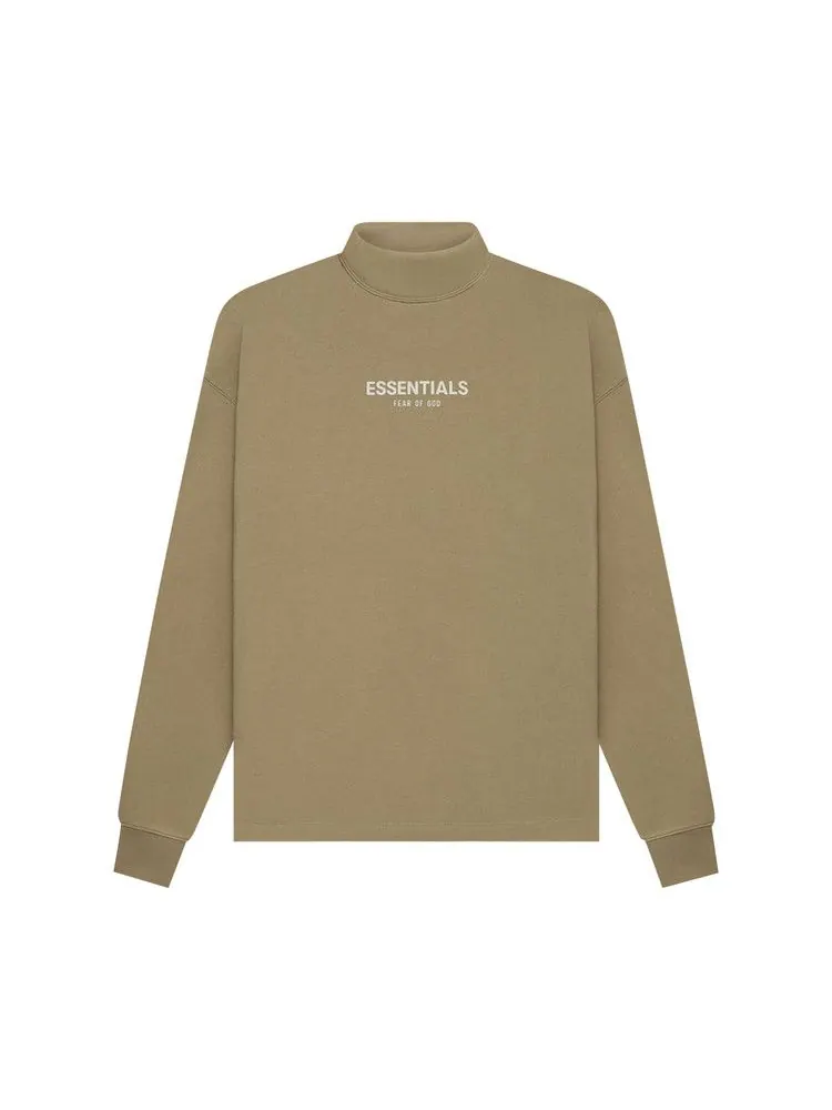 Топ Fear of God Essentials Relaxed Mockneck — изображение 1 из 2, коричневый