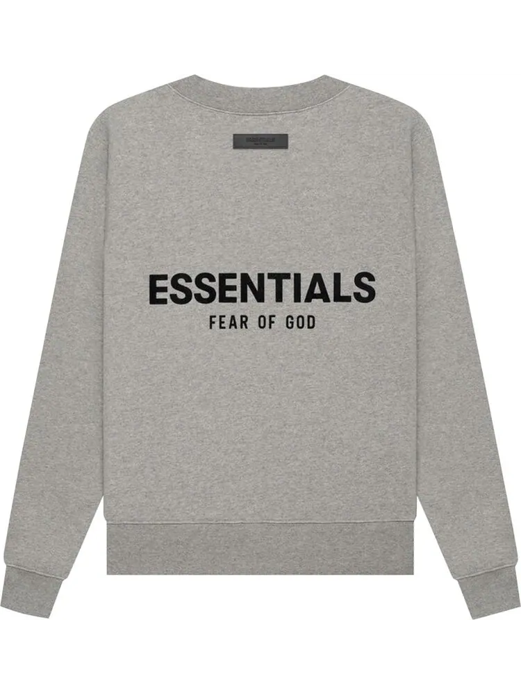 Толстовка Fear of God Essentials Crewneck 'Dark Oatmeal' — изображение 2 из 2, серый