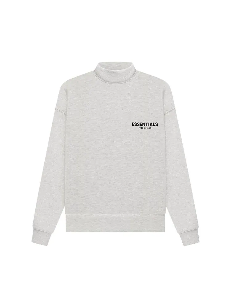 Топ Fear of God Essentials Mockneck, Light Oatmeal — изображение 1 из 1, серый