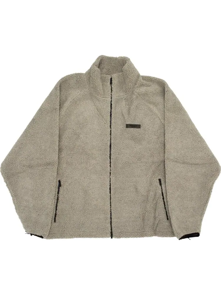 Куртка Fear of God Essentials Polar Fleece Full Zip Jacket 'Dark Oatmeal' — изображение 1 из 2, серый