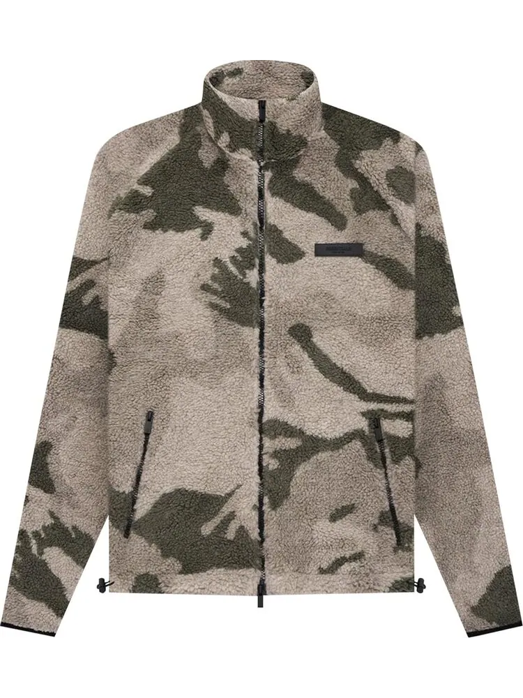 Куртка Fear of God Essentials Polar Fleece Full Zip Jacket 'Camo' — изображение 1 из 2, мульти