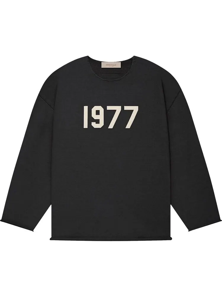 Свитер Fear of God Essentials Raw Edge Sweater 'Iron' — изображение 1 из 1, черный