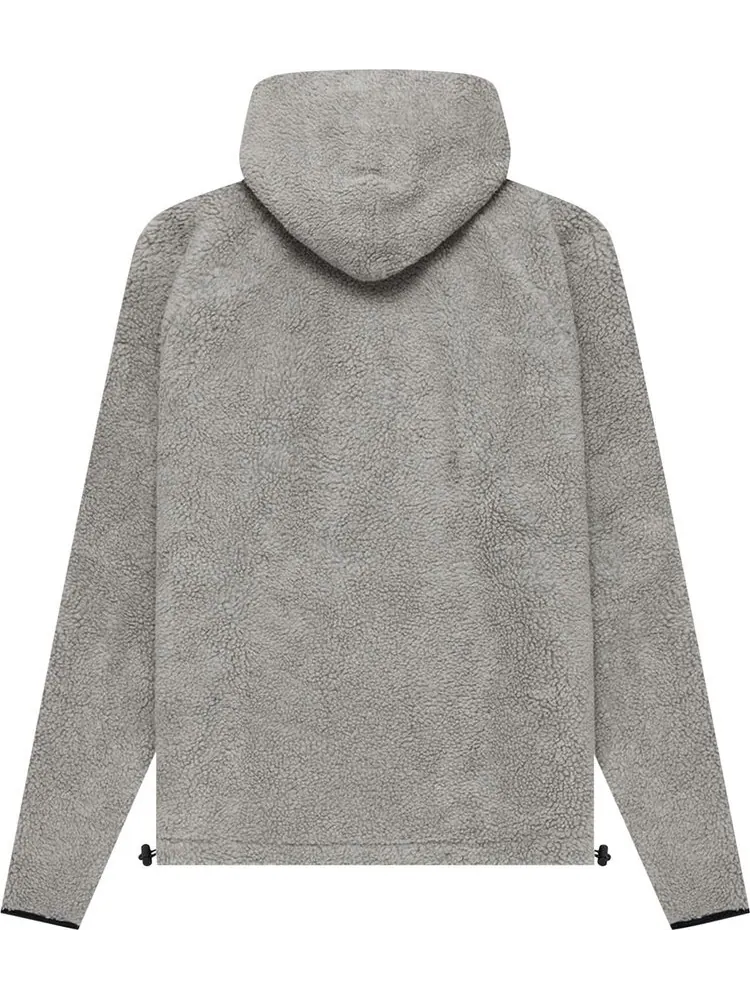 Худи Fear of God Essentials Polar Fleece Half Zip Hoodie 'Dark Oatmeal' — изображение 2 из 2, серый