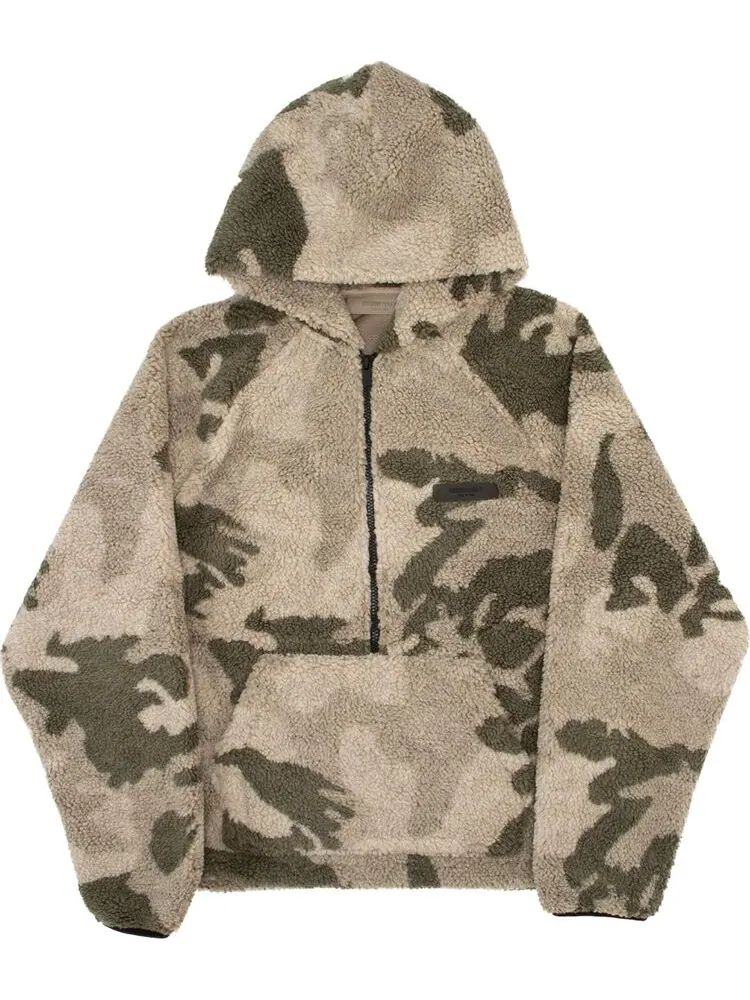 Худи Fear of God Essentials Polar Fleece Half Zip Hoodie 'Camo' — изображение 1 из 2, мульти