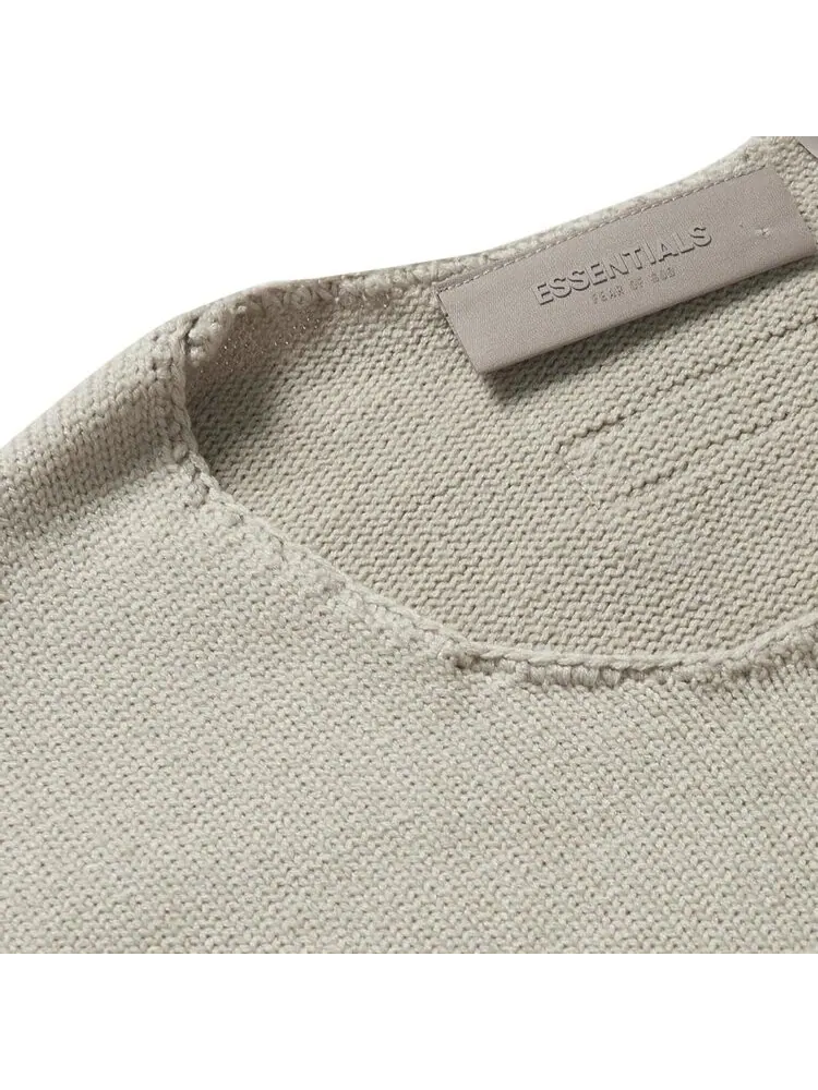 Свитер Fear of God Essentials Raw Edge Sweater 'Wheat' — изображение 2 из 3, бежевый