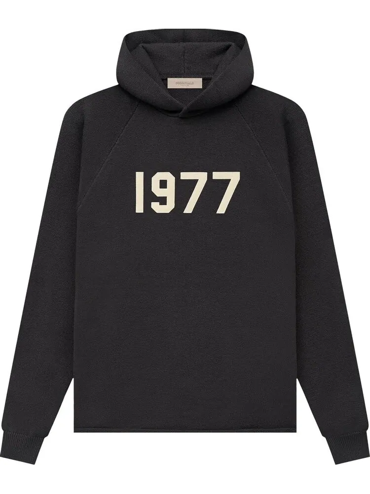 Худи Fear of God Essentials Knit Hoodie 'Iron' — изображение 1 из 2, черный