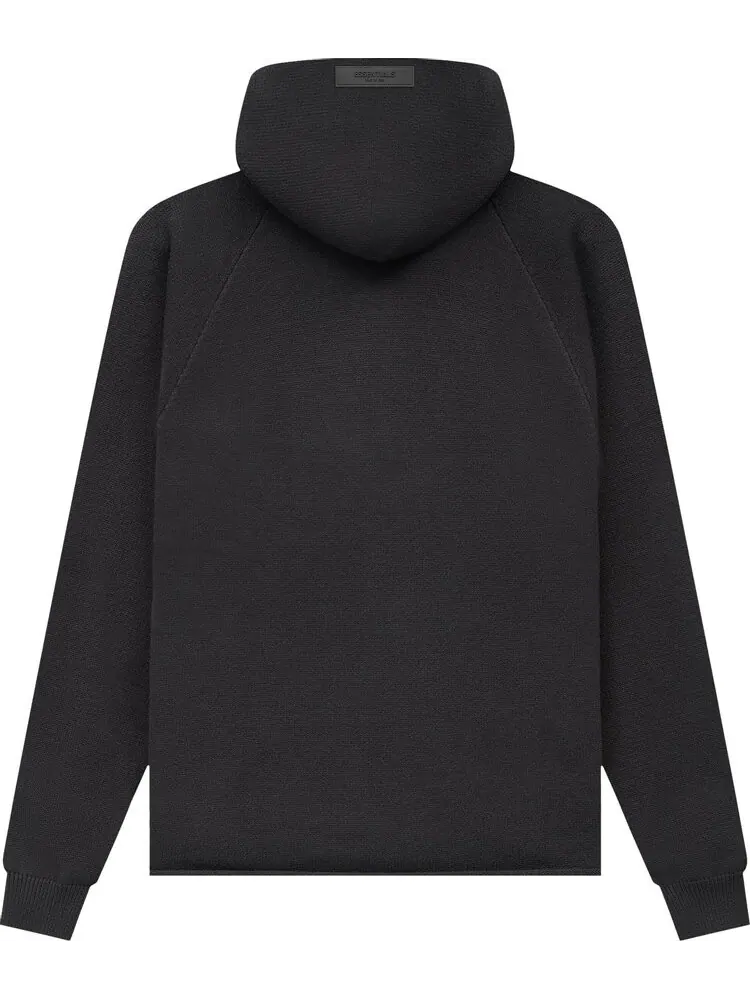 Худи Fear of God Essentials Knit Hoodie 'Iron' — изображение 2 из 2, черный