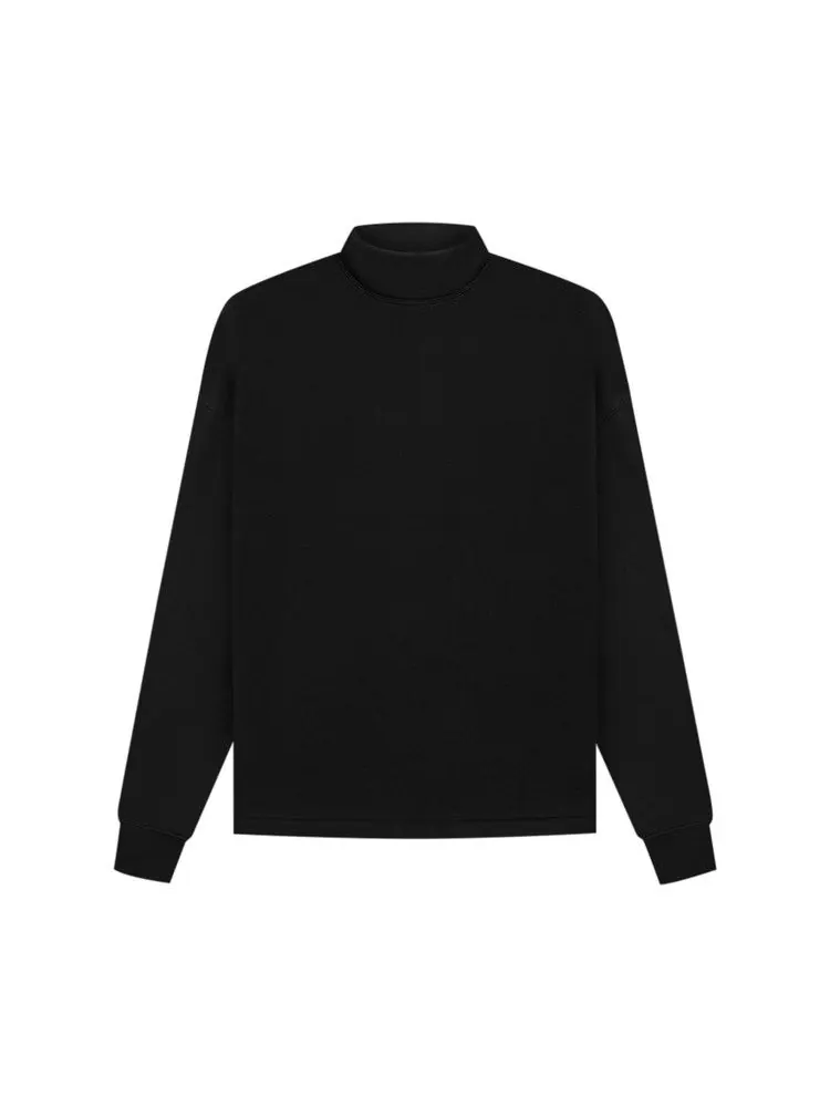 Топ Fear of God Essentials Relaxed Mockneck, Stretch Limo — изображение 1 из 1, черный
