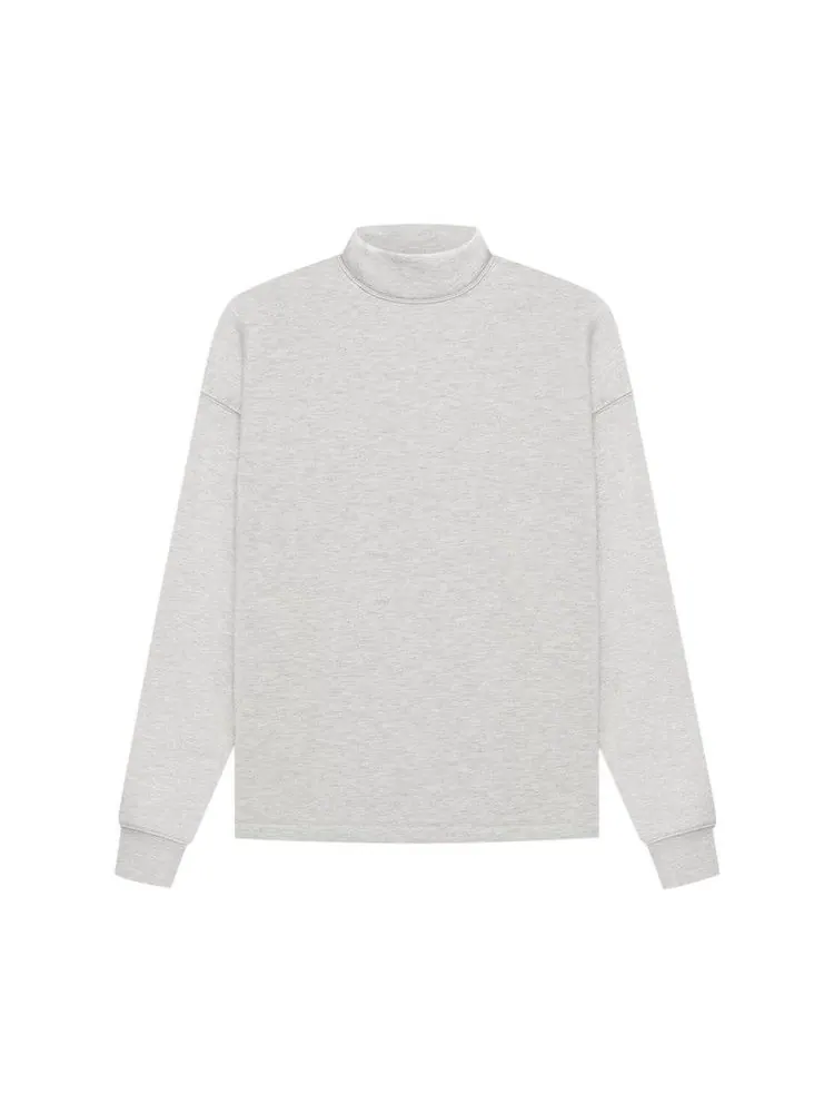 Топ Fear of God Essentials Relaxed Mockneck, Light Oatmeal — изображение 1 из 2, серый