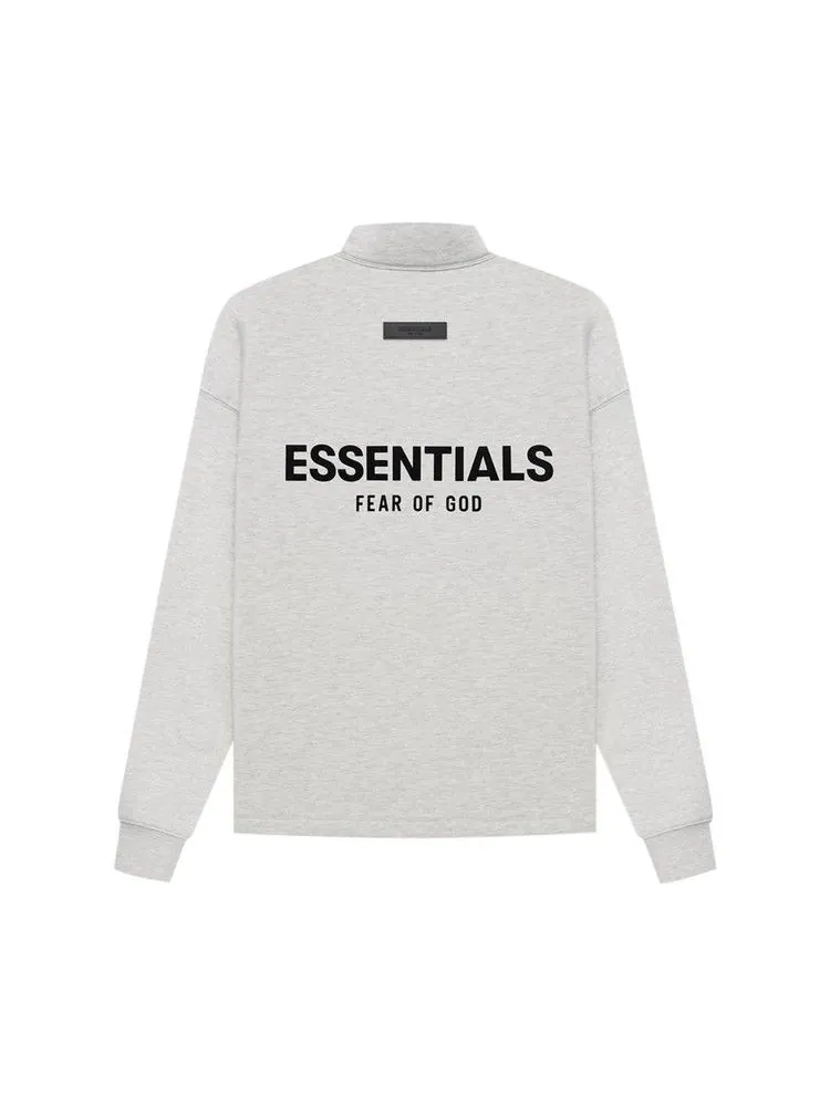 Топ Fear of God Essentials Relaxed Mockneck, Light Oatmeal — изображение 2 из 2, серый