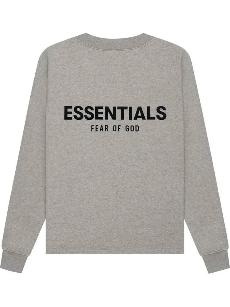 Толстовка Fear of God Essentials Relaxed Crewneck 'Dark Oatmeal' — изображение 2 из 2, серый