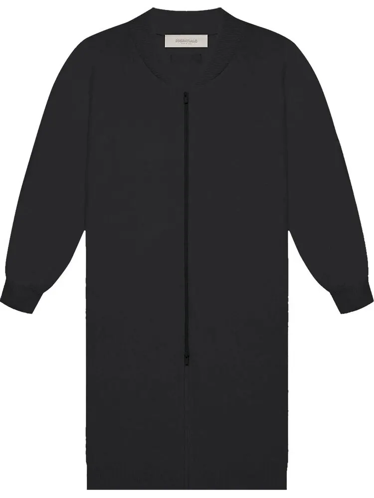 Кардиган Fear of God Essentials Long Cardigan 'Iron' — изображение 1 из 2, черный