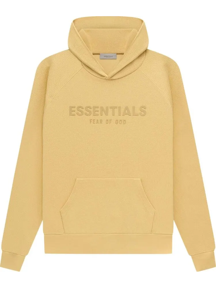 Худи Fear of God Essentials Waffle Raglan Hoodie 'Light Tuscan' — изображение 1 из 2, желтый