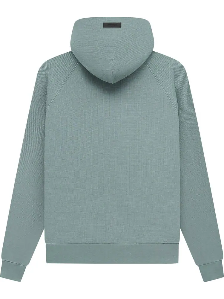Худи Fear of God Essentials Waffle Raglan Hoodie 'Sycamore' — изображение 2 из 2, зеленый