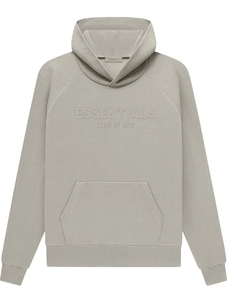 Худи Fear of God Essentials Waffle Raglan Hoodie 'Seal' — изображение 1 из 2, серый