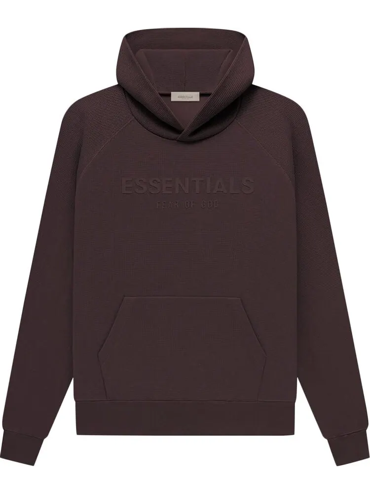 Худи Fear of God Essentials Waffle Raglan Hoodie 'Plum' — изображение 1 из 2, коричневый