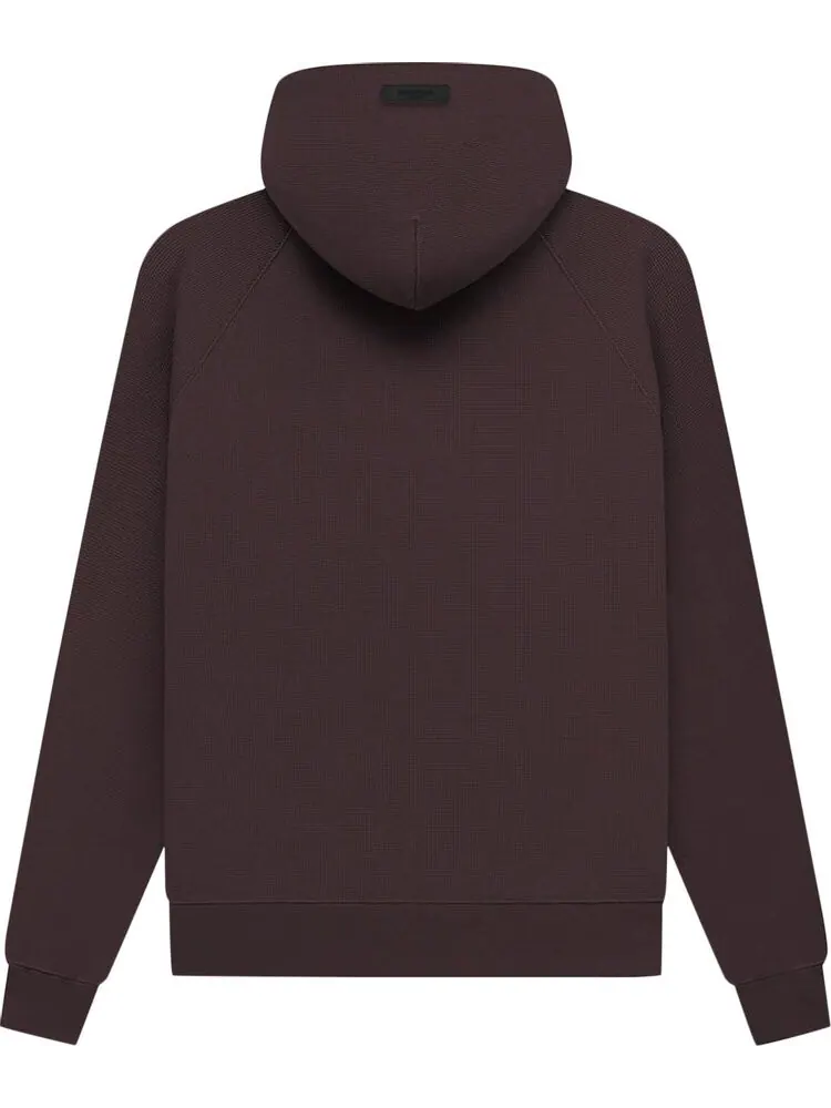 Худи Fear of God Essentials Waffle Raglan Hoodie 'Plum' — изображение 2 из 2, коричневый