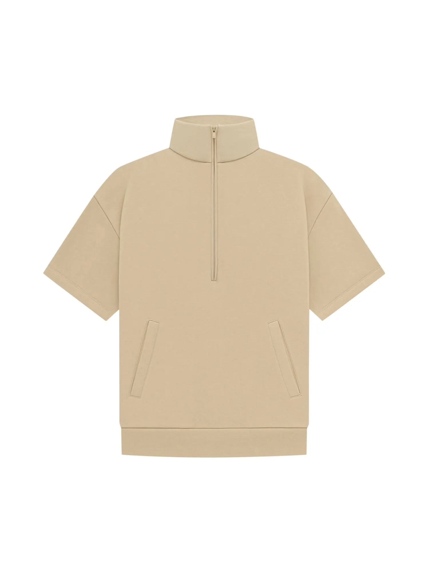 Рубашка с рукавом 3/4 на молнии Fear of God Essentials — изображение 1 из 2, песочный