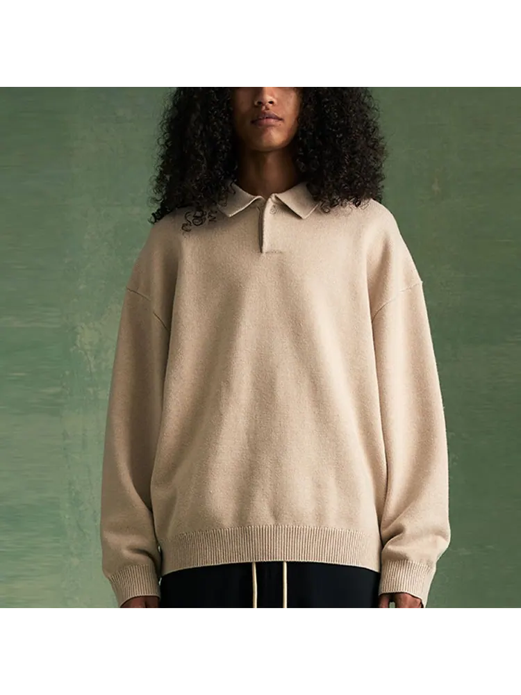Лонгслив-поло Fear Of God Essentials Spring — изображение 4 из 7, золотистый