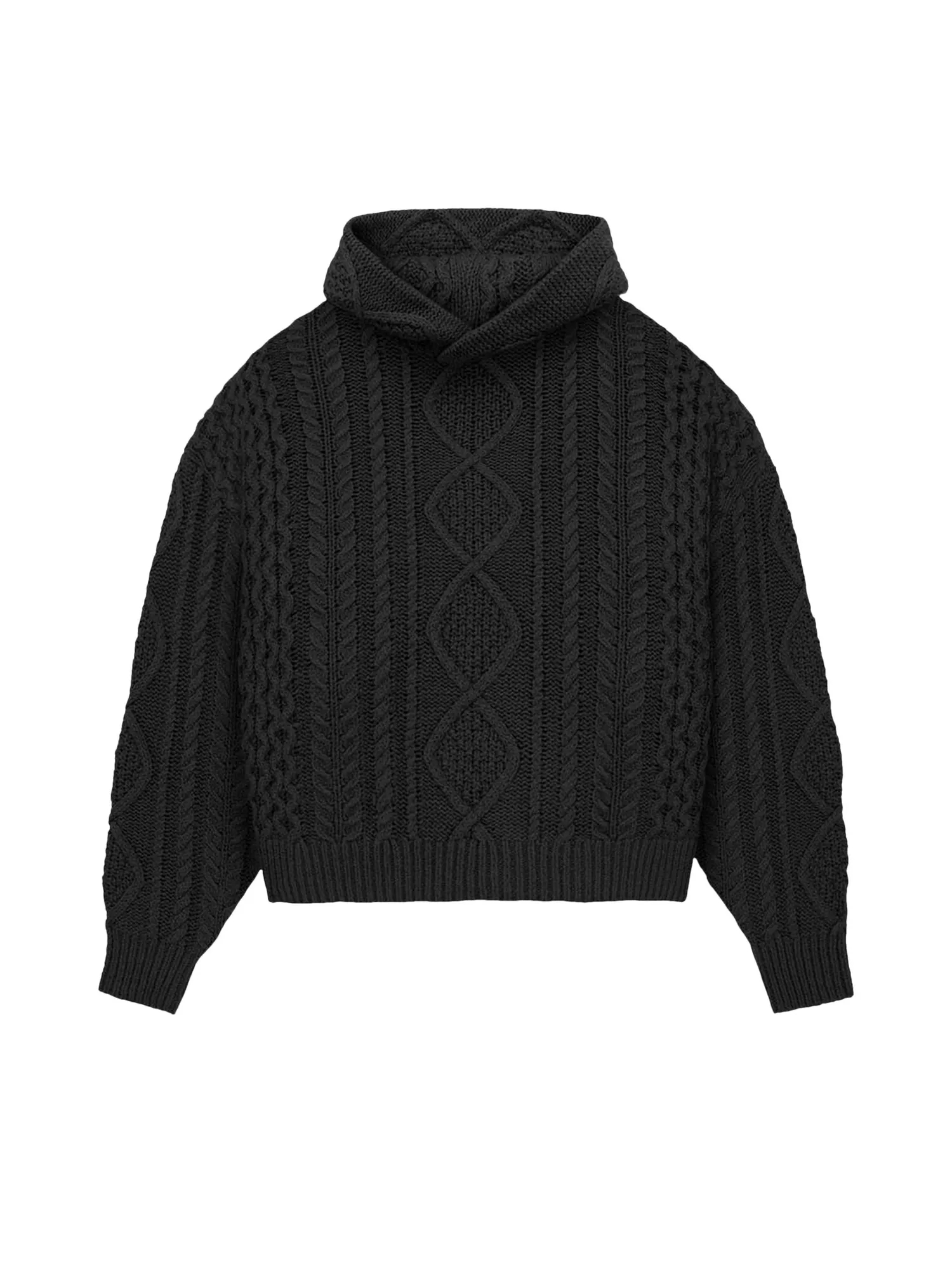 Толстовка вязанной вязки Fear of God Essentials Jet Black — изображение 1 из 2, черный