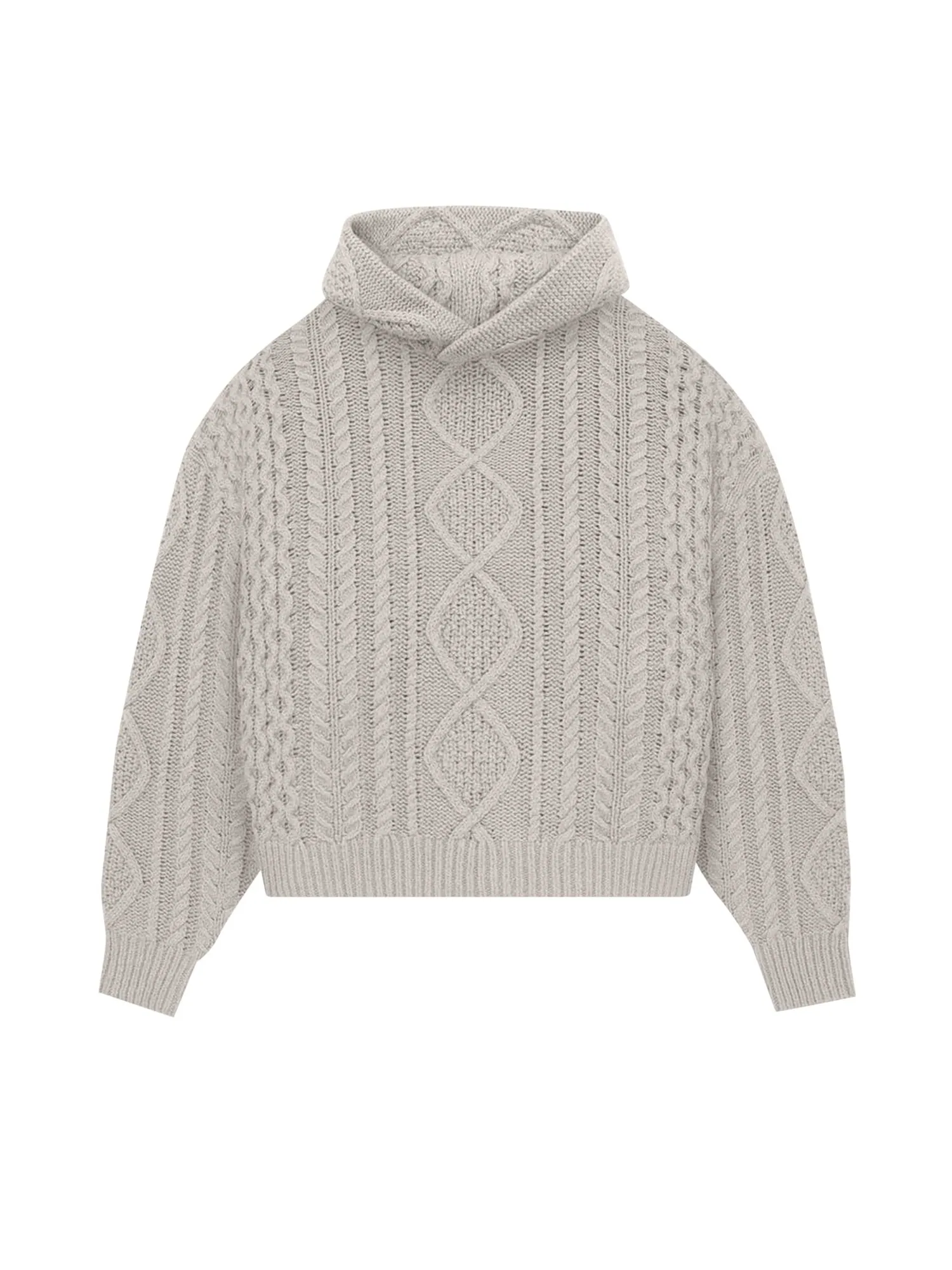 Толстовка косой вязки Fear of God Essentials Silver Cloud — изображение 1 из 2, серебристый