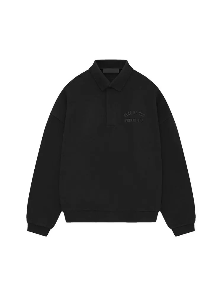 Поло Fear of God Essentials Fleece Polo — изображение 1 из 2, черный