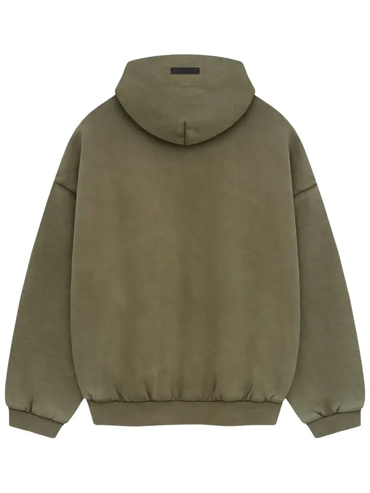 Толстовка из плотного флиса Fear of God Essentials в стиле «Military» — изображение 2 из 2, зеленый