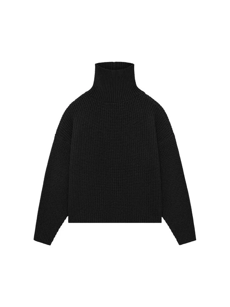 Топ Fear of God Essentials Heavy Waffle Turtleneck — изображение 1 из 2, черный