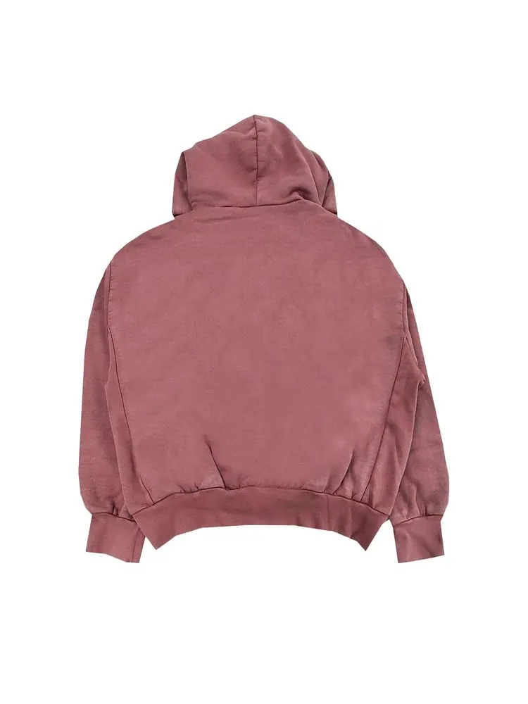 Худи Fear of God Essentials Heavy Fleece Vintage Shrunken Hoodie Crimson — изображение 2 из 2, красный