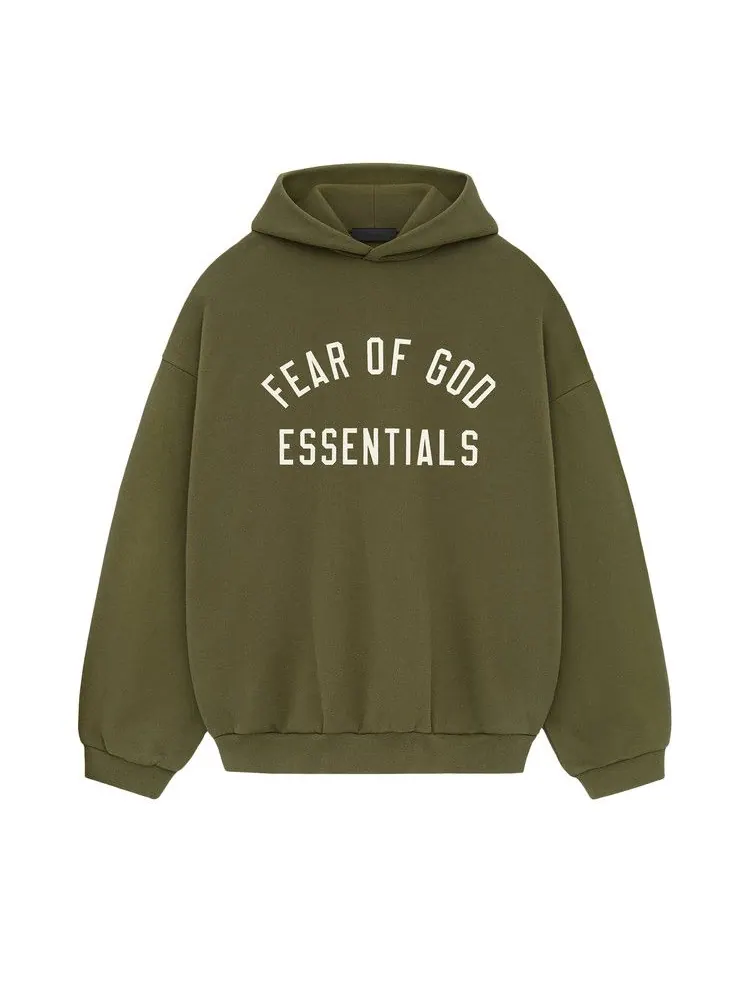 Топ Fear of God Essentials Heavy Fleece Turtleneck — изображение 1 из 2, оливковый