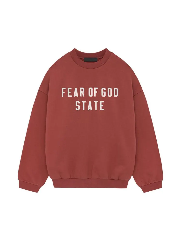 Свитер Fear of God Essentials Heavy Fleece Crewneck — изображение 1 из 2, красный