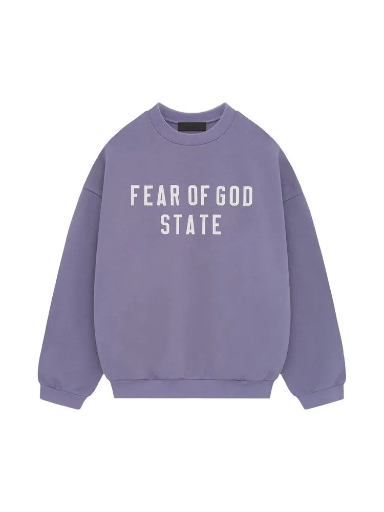 Свитер Fear of God Essentials Heavy Fleece Crewneck — изображение 1 из 2, фиолетовый