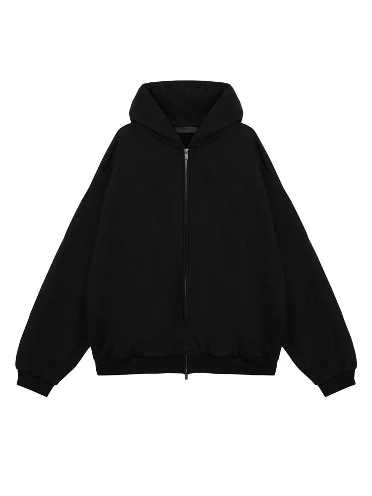 Худи Fear of God Essentials Heavy Fleece Full Zip Hoodie Black — изображение 1 из 2, черный