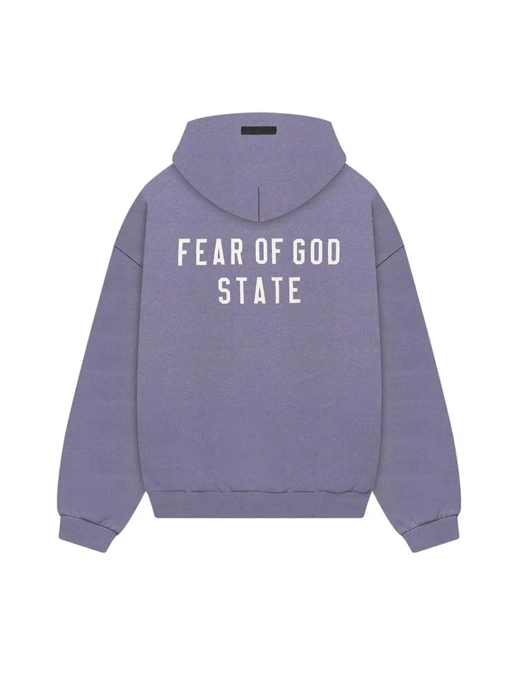 Худи Fear of God Essentials Heavy Fleece Full Zip Hoodie Lavender — изображение 2 из 2, фиолетовый