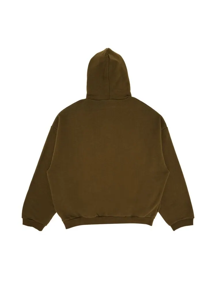 Худи Fear of God Essentials Fleece Hoodie Olive — изображение 2 из 3, зеленый