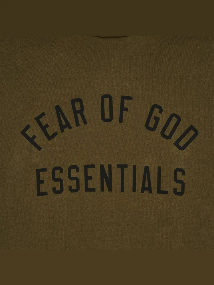 Худи Fear of God Essentials Fleece Hoodie Olive — изображение 3 из 3, зеленый