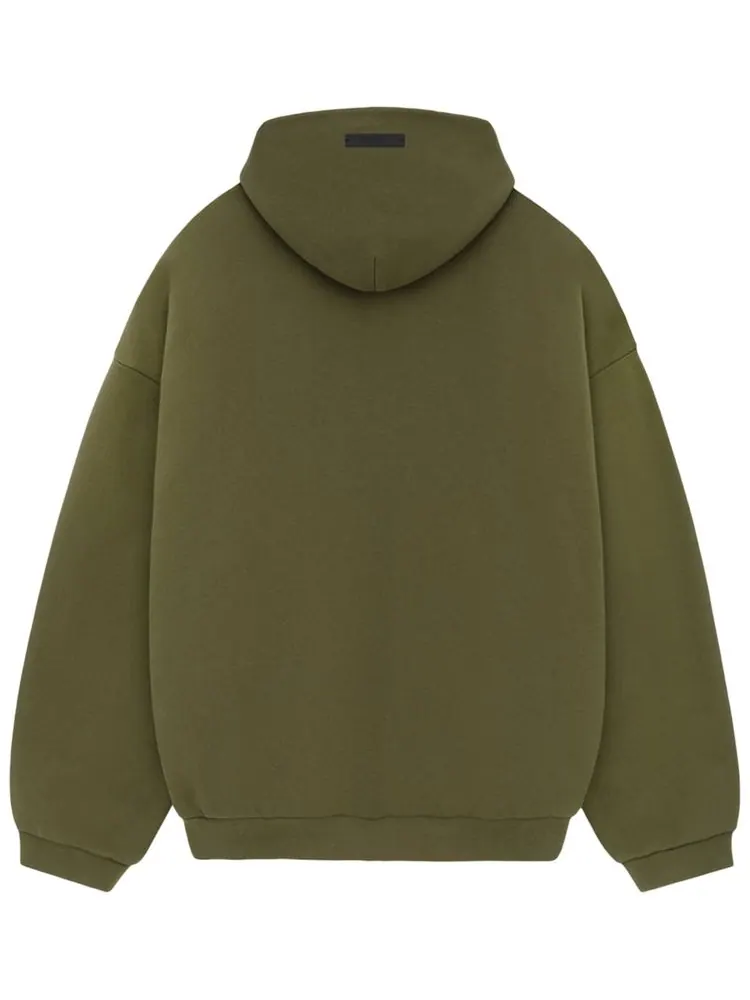 Худи Fear of God Essentials Fleece Hoodie 'Military' — изображение 2 из 2, оливковый