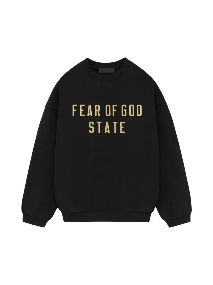 Свитер Fear of God Essentials Fleece Crewneck — изображение 1 из 2, черный