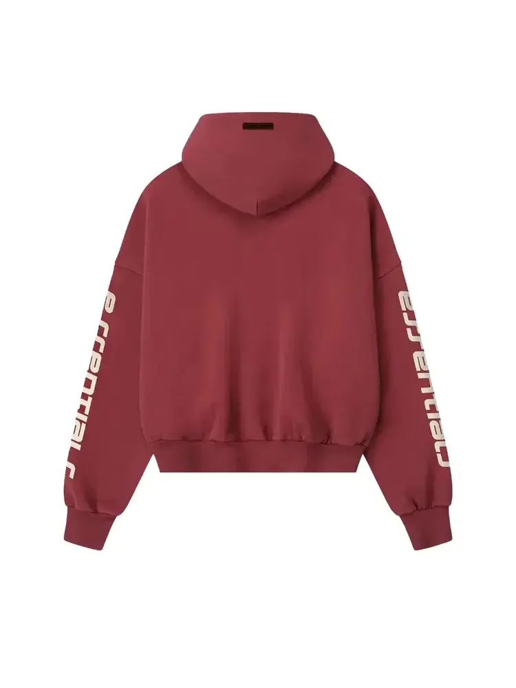 Укороченное свободное худи Fear of God Essentials — изображение 2 из 3, красный