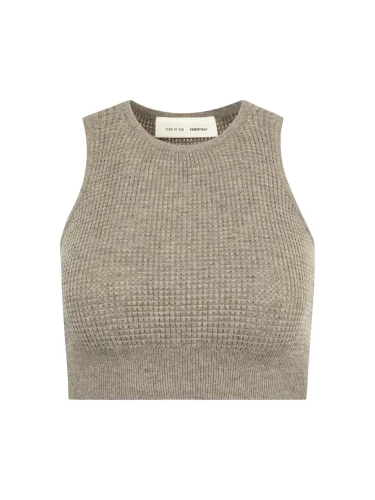 Спортивная майка Fear of God Essentials Waffle Sport Tank — изображение 1 из 2, бежевый