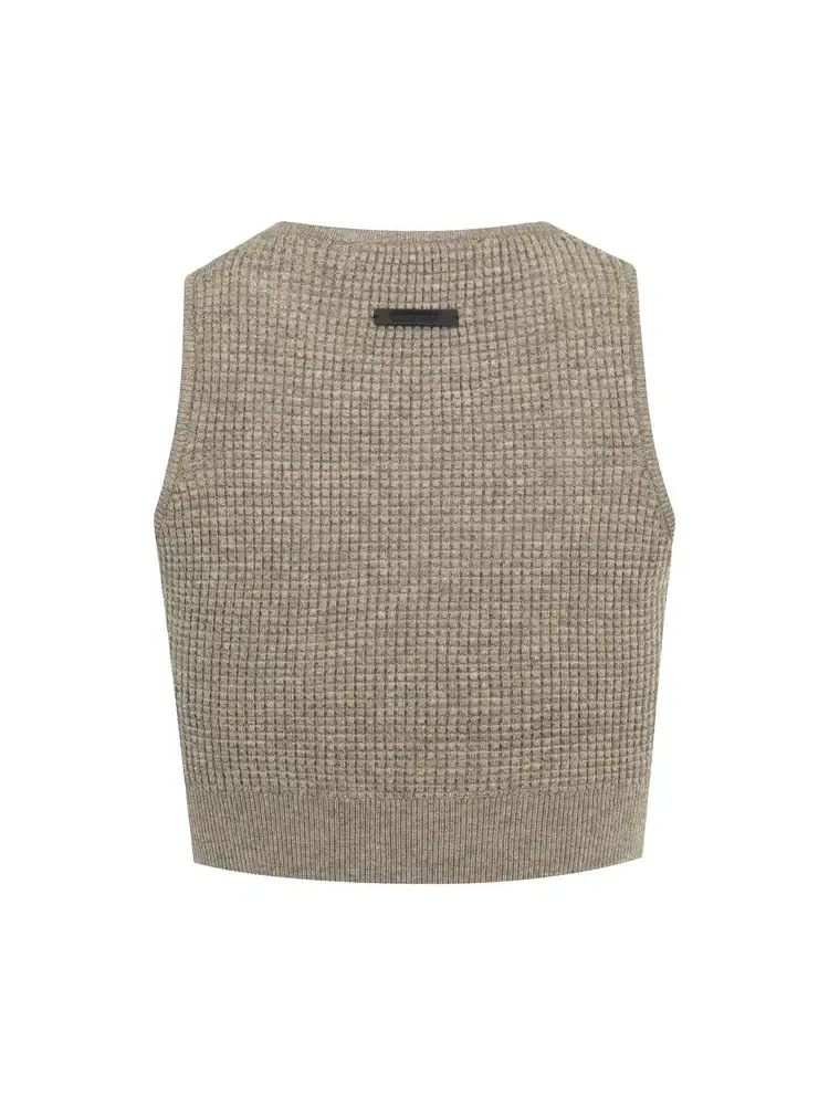 Спортивная майка Fear of God Essentials Waffle Sport Tank — изображение 2 из 2, бежевый